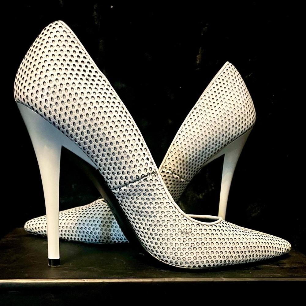 L.A.M.B. Light Grey Stilettos